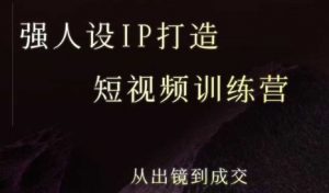 强人设ip打造课,8月最新5天短视频ip训练营,从出镜到成交-风淘社
