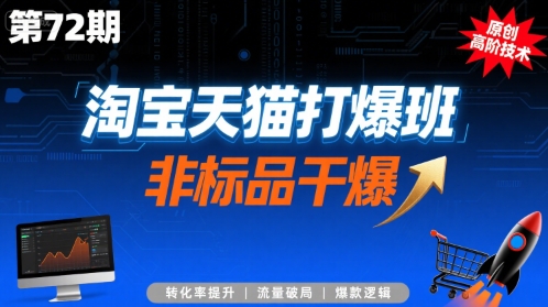 淘宝天猫打爆班原创高阶技术第72期,非标品干爆-风淘社