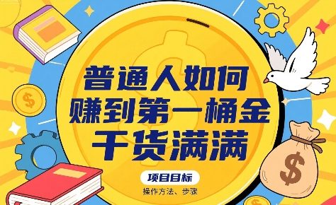 普通人如何賺到第一桶金,干货满满,操作方法及步骤-风淘社