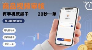 随时随地做!商品视频审核,有手机就能干,20 秒一单,单日轻松 4张+【揭秘】-风淘社