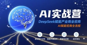 AI实战营：DeepSeek赋能产业商业招商，AI赋能招商全流程-风淘社