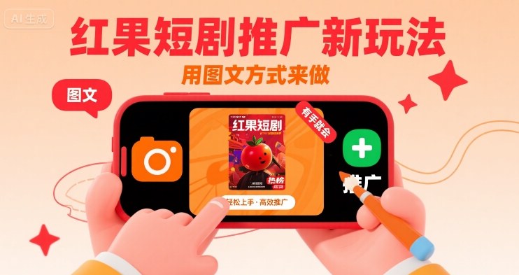 红果短剧推广新玩法,用图文方式来做,有手就会-风淘社