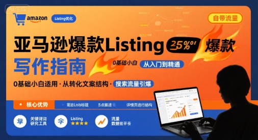 亚马逊爆款Listing写作方法，亚马逊0基础小白也能写爆款自带流量的Listing-风淘社