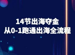 14节出海夺金从0-1跑通出海全流程-跨境电商教程-风淘社