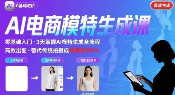 AI模特进阶课程,0基础高效生成逼真电商模特图-风淘社
