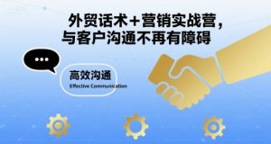 外贸话术+营销实战营,与客户沟通不再有障碍-风淘社