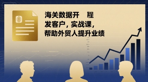 海关数据开发客户实战课,帮助外贸人提升业绩-风淘社