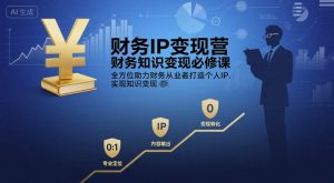财务IP变现营,财务知识变现必修课,全方位助力财务从业者打造个人IP,实现知识变现-风淘社
