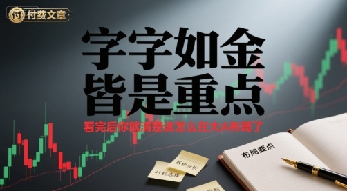 付费文章:字字如金 皆是重点, 看完后 你就清楚该怎么在大A布局了-风淘社