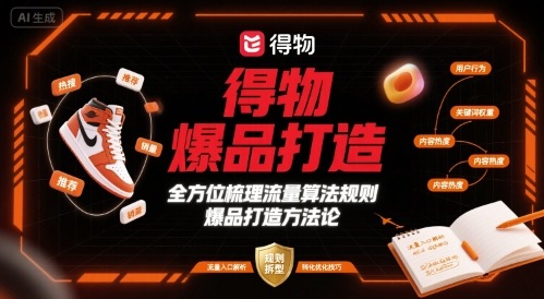 得物爆品打造,全方位梳理得物流量算法规则爆品打造规则-风淘社