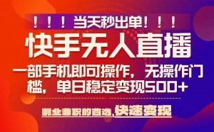 当天秒出单,无人直播最新技术,0风控,轻松日入5张+【揭秘】-风淘社