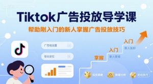 Tiktok广告投放导学课，帮助刚入门的新人掌握广告投放技巧-风淘社