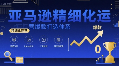 亚马逊精细化运营爆款打造体系,视频课+全套资料文档-风淘社