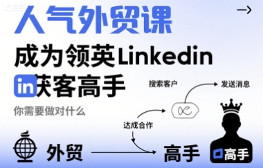 人气外贸课-成为领英Linkedin获客高手,你需要做对什么-风淘社
