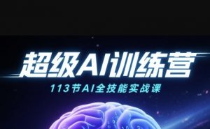 超级AI视频:绘画、带货、职场全场景113节通关课,解锁AI无限可能,开启精彩AI之旅-风淘社
