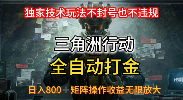 三角洲最新全自动G机,独家技术玩法,不封号也不违规, 日入8张+可矩阵操作,收益无限放大【揭秘】-风淘社