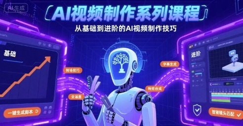 AI视频制作系列课程，从基础到进阶的AI视频制作技巧全涵盖-风淘社