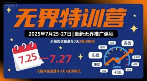 无界特训营2025年7月25-27日,最新无界推广课程,天猫淘宝直通车3天2夜训练班-风淘社