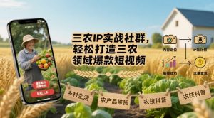 三农IP实战社群,轻松打造三农领域爆款短视频-风淘社