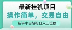 最新挂G项目，操作简单，交易自由，人人可上手，新手小白轻松日入三位数【揭秘】-风淘社