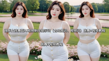 微胖女孩舞蹈AI视频制作提示词(含绘图词、视频词) 跳舞+视频教程-风淘社