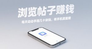 浏览帖子挣钱,每天动动手指几十米,有手机就能做【揭秘】-风淘社