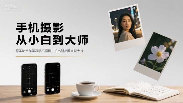 手机摄影从小白到大师,零基础带你学习手机摄影,拍出朋友圈点赞大片-风淘社