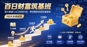 百日财富筑基班,助力普通人从认知到行动,带你解锁顶级财富密码-风淘社