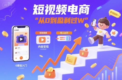 短视频电商:短视频变现从0到盈利过W-风淘社