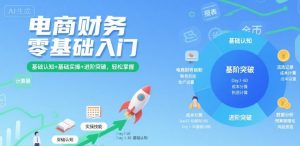 电商财务零基础入门,基础认知+基础实操+进阶突破,轻松掌握-风淘社