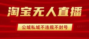 淘宝无人直播带货最新技术,不封号,不违规 操作简单,开播爆单,日入1k+【揭秘】-风淘社