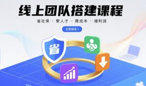 线上团队搭建课程，省社保，聚人才，降成本，增利润，团队管理必看-风淘社