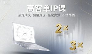 高客单IP课,搞定成交,搞定高客单IP,翻倍变现,轻松卖爆,不销而销-风淘社