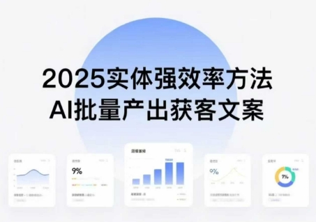 实体强效率方法:AI批量产出获客文案,2025年普通人拥抱AI,实现实体创收-风淘社