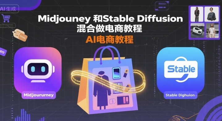 Midjourney和Stable Diffusion混合做电商教程-ai电商教程-风淘社