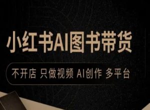 小红书AI图书带货，不开店，只做视频，AI创作，多平台-风淘社