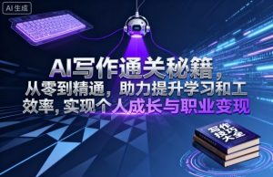 AI写作通关秘籍,从零到精通,助力提升学习和工作效率,实现个人成长与职业变现-风淘社