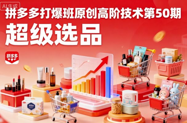 拼多多打爆班原创高阶技术第50期,超级选品-风淘社