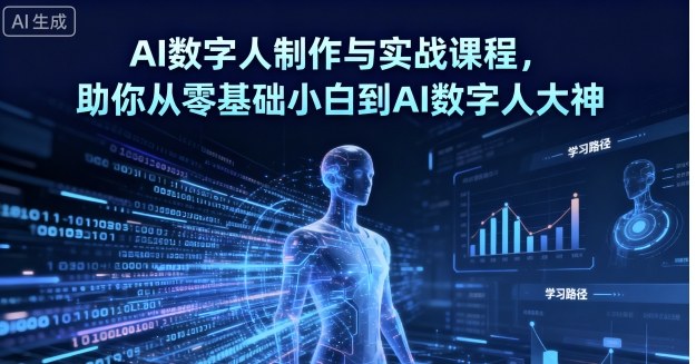 AI数字人制作与实战课程，助你从零基础小白到AI数字人大神-风淘社