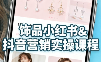 抖音+小红书饰品卖货:货源、开店、内容全教会,让新手快速掌握饰品线上营销全流程,轻松开启变现路-风淘社