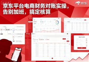 京东平台电商财务对账实操，告别加班，搞定核算-风淘社
