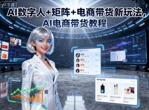 AI数字人+矩阵+电商带货新玩法，AI电商带货教程-风淘社