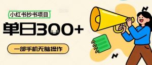 小红书抄书项目,无脑操作,一天3张-风淘社