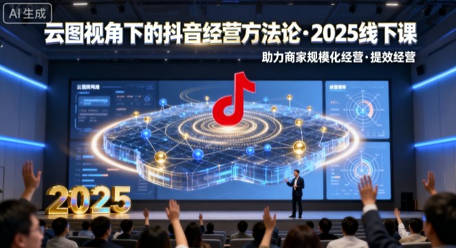 云图视角下的抖音经营方法论，2025线下课，助力商家规模化经营，提效经营（录音+字幕）-风淘社