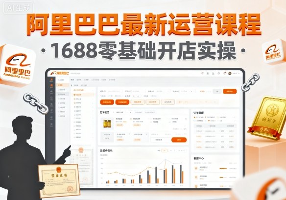 阿里巴巴最新运营课程，1688零基础开店实操-风淘社