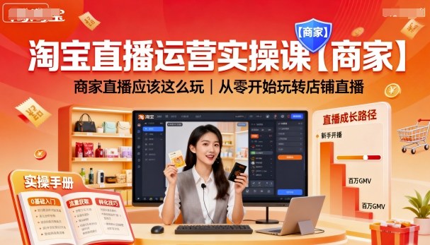 淘宝直播运营实操课【商家】,商家直播应该这么玩,从零开始玩转店铺直播-风淘社