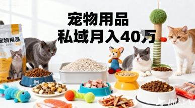 月变现40个!宠物用品私域运营的精准掘金之道玩法-风淘社