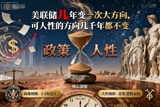 付费文章:美联储几年变一次大方向,可人性的方向几千年都不变-风淘社