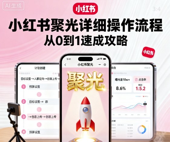 小红书聚光详细操作流程,小红书聚光从0到1速成攻略-风淘社