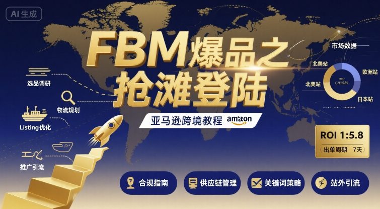 FBM爆品之抢滩登陆-亚马逊跨境教程-风淘社